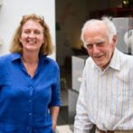 Alan Caiger Smith with Elaine Blake at the Reading Museum 2016